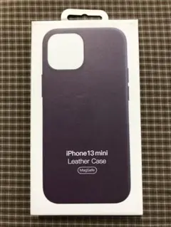 匿名発送iPhone 13 mini レザーケース　ダークチェリー純正