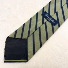 マ*キ様 ブルックスブラザーズ オリーブグリーン ネイビー ストライプ ネクタイ