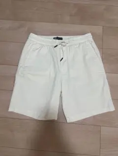 ZARA メンズ ショートパンツ ホワイト ウエストゴムのサムネイル