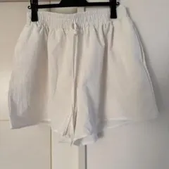 ホワイト ショートパンツ ウエストゴム
