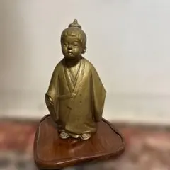 陶器製 子供の像 屏風付き 約12cm - メルカリ