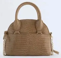 ZARA アニマル柄ミニボストンバッグ