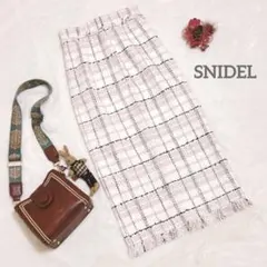 新品 タグ付き✨️SNIDEL ツイードタイトロングスカート ピンク チェック