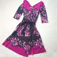 ダイアンフォンステンバーグ ラップワンピース　花柄　M