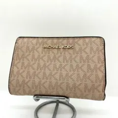 大人気⭐️マイケルコース 二つ折り財布 ピンク モノグラム　レザー 小物入れ