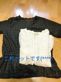 yumi×tera レディースプルオーバー　しまむら　二枚セット　Ｌ　カーデ