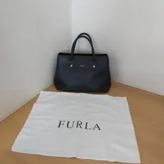 FURLA 黒 レザーバッグ 保存袋付き