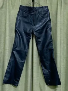ATTENTION LEATHER アテンション レザーパンツ 牛革 86 黒 - メルカリ