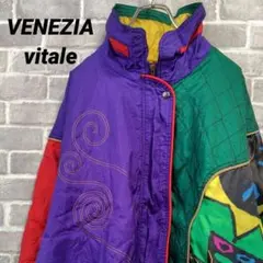 【VENEZIA】デザインナイロンジャケット ヴィンテージ US古着