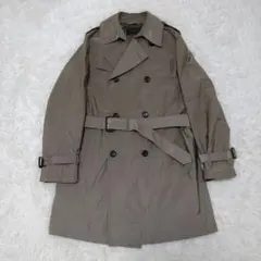 DURBAN ダーバン 裏地キルティング風 ベルト付きへダブルトレンチコート