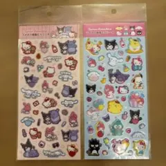 サンリオキャラクターズ　ラメ入り樹脂もりシール　2枚セット