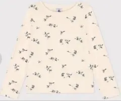★プチバトー★ 小鳥柄長袖Tシャツ オフホワイト 104cm 4歳用