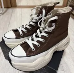 CONVERSE ブラウン 厚底ハイカットスニーカー