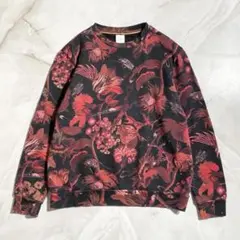 ポールスミス　スウェット　花柄　ブラック　レッド