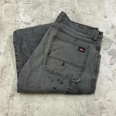 ディッキーズ　ペインターパンツ　ワークパンツ　古着　グレー　W36
