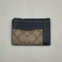 美品✨️コーチ フラグメントケース カードケース シグネチャー PVCレザー 黒