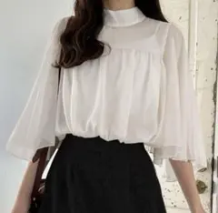 レディース ブラウス シアーシャツ