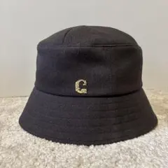 美品 CA4LA バケットハット グレー ブラウン58㎝ アジャスター付き 深め