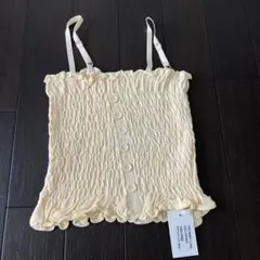 新品　タグ付きMayreeシャーリングキャミソール　チューブトップ フリーサイズのサムネイル