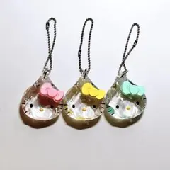 ハローキティ しずく キーチェーン 3個セット