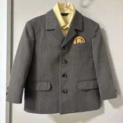 ピノチオ　キッズ スーツ・ブレザー グレー　、イエローシャツセット　100cmのサムネイル