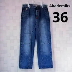 Akademiks 極太バギーデニム ワイド HIPHOP Y2K B系　W36のサムネイル