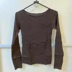 フリークスストア　FREAKS STORE カットソー　ニット　リブ　ブラウン