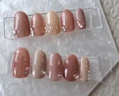 (現品)ベージュ系フレンチネイル 10個セット