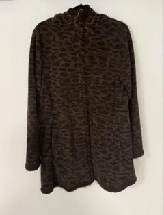 レオパード柄フード付きジャケット