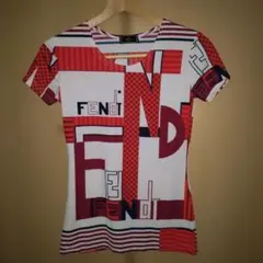 FENDI 半袖Tシャツ 総柄 イタリア製 42サイズのサムネイル