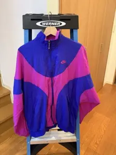 90s NIKE ナイキウィンドブレーカー ピンク×パープル L 古着