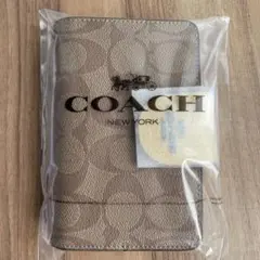 COACH 二つ折り財布 ベージュ イエロー新品未使用