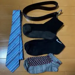 【早い者勝ち！】 メンズ おしゃれセット まとめ売り☆ネクタイ ベルト 靴下3足
