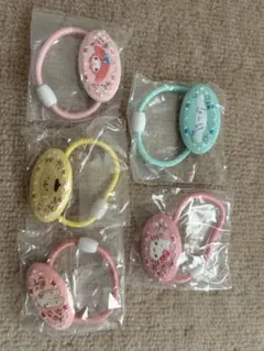 サンリオキャラクターズ　刺繍ヘアゴム　5種セット