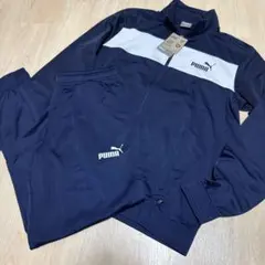 新品PUMAメンズ長袖ジャージ上下セットLサイズ ネイピースポーツウエア