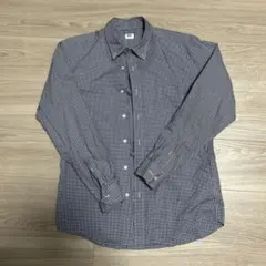 ユニクロ　エクストラファインコットンブロードチェックシャツ（長袖）