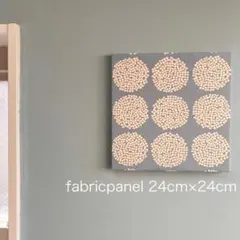ファブリックパネル　フラワードット　ブルー　24cm