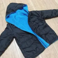 COMME CA ISM　黒/青 フリースリバーシブル ジャケット