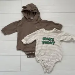 長袖ロンパース　冬服　70-80 80cm