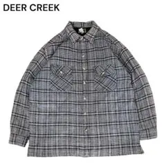 Deer Creek中綿ネルシャツジャケット チェック柄 裏キルティング古着 L