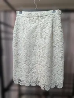 【極美品】UNIQLO レーススカート ホワイト（Lサイズ）タイトスカート