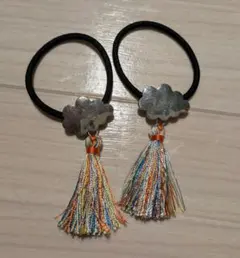 タッセル付きヘアゴムセット