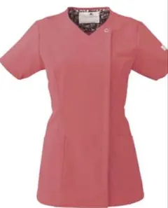 ナース服 スクラブ 半袖 ピンク Vネックのサムネイル