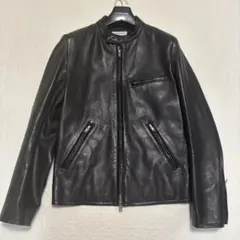 【美品】LITHIUM HOMME シングルライダース レザージャケット 46 中古・古着通販】LITHIUM HOMME (リチウムオム・ファム) LEATHER