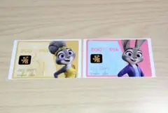Disney ズートピア クレジットカード風ステッカー ジュディ 2点