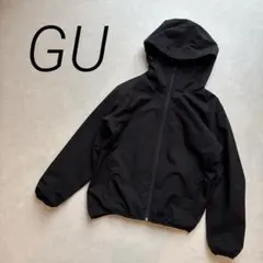 美品　GU ウィンドプルーフシェルパーカ S ブラック　ユニセックス