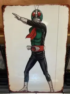 仮面ライダー １号 ブリキプレート 送料込