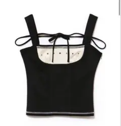 andmary Luca stitch tops black - メルカリ