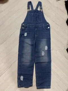 SHEIN⭐️ダメージデニムオーバーオール