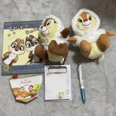 チップとデール メモ帳 付箋 ぬいぐるみ ポーチ シャーペン まとめ売り
